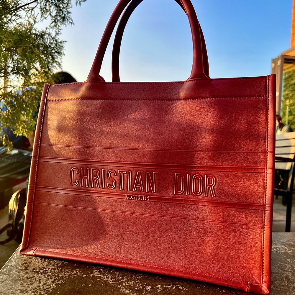 Medium Dior Book Tote in Calfskin Leather - Picture 15 of 15